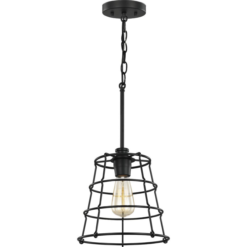 Luminaire suspendu géométrique 1 lumière Sherburne, Noir