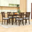 Ensemble de salle à manger en bois 7 pièces avec table rectangulaire et 6 chaises rembourrées pour 6