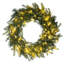 24" Georgian Fraser Fir Artificial Pre-Lit Wreath with 150 Warm White Lights, Lush Green
