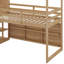 Lit mezzanine simple avec glissoire, tablettes et lumière-528118333