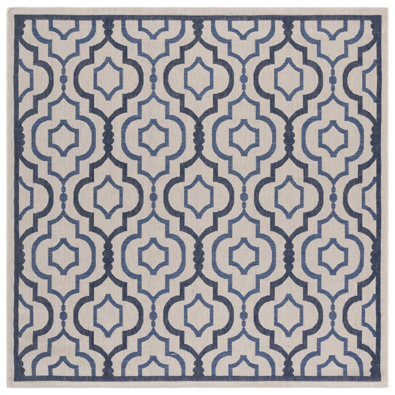 Emelinda Performance Geometric Rug, Square 6'7"