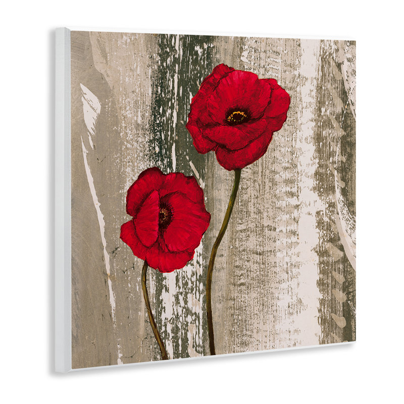Rustic Red Anemones Wall Plaque Art by Brian Foster