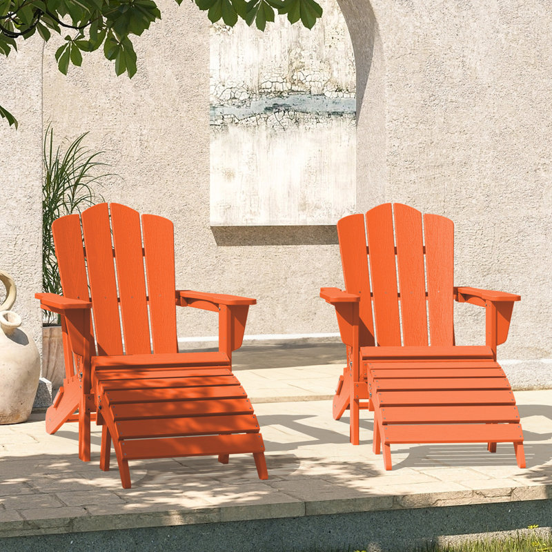 Repose-pieds Wolir Classic Adirondack, Orange