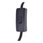 Lampe de table, contemporaine, base en fer, abat-jour terre cuite, compatible DEL
