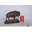 Statue de bison debout en bronze, sculpture Buffalo American avec base en marbre, L 11 po x l 6 po x H 8 po