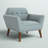 Merrylite  37" Wide Upholstered Armchair with Tufted Backrest-574597031