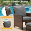 Ensemble de conversation de terrasse pour 2 personnes avec coussins-281361056
