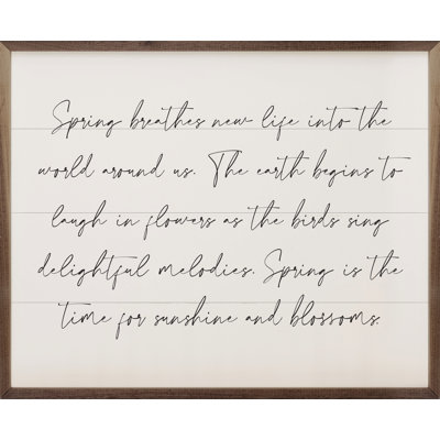 Spring Breathes New Life - blanc