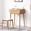 Commode bistro Commode de table 100% solide Table de bureau de bureau Commode de table compacte Accessoires de commode Largeur de rangement 60 cm Tiroir de rangement en bois naturel