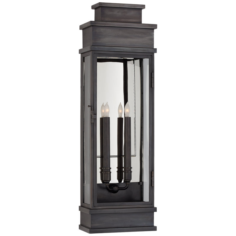Chapman & Myers Linear Large Wall Lantern, Bronze