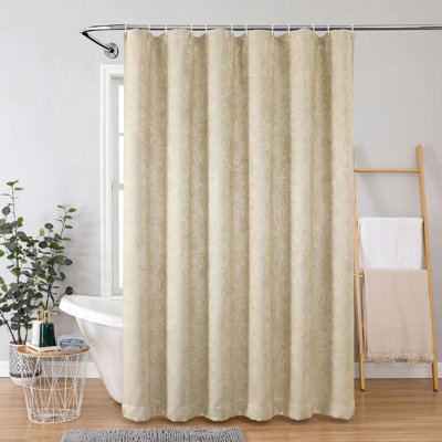 Kate Aurora Serena Elegant Jacquard Woven Fabric Shower Curtain - Standard Size