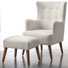 Piersten Upholstered Wingback Chair With Ottoman