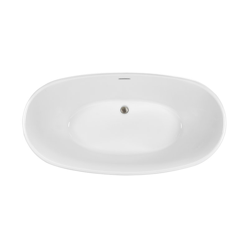 Loretta 2 66.5" Freestanding Air Bathtub, Acrylic CXL® Gloss White
