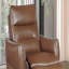 Fauteuil inclinable électrique contemporain brun caramel-617575157