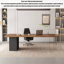 Sous-bureau de bureau en bois massif et acrylique transparent-1777858349