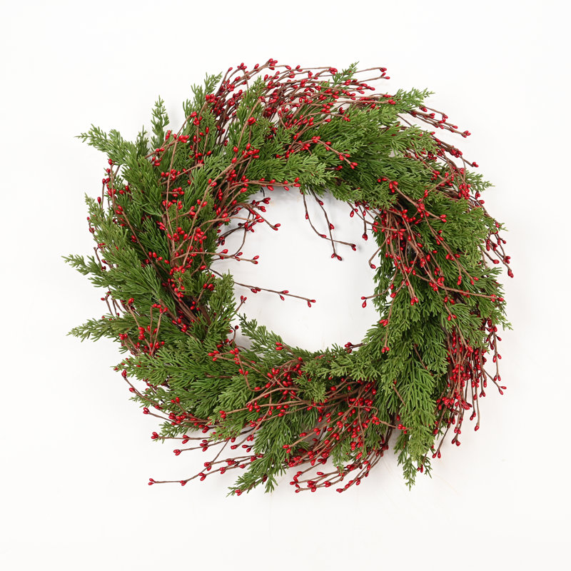 Couronne de sapin de Noël artificielle 24 po