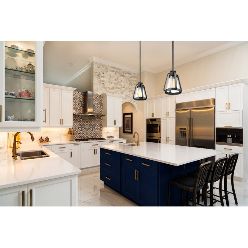 Iola 1 - Light Single Pendant, Matte Black, 9" H x 7.13" W x 7.13" D