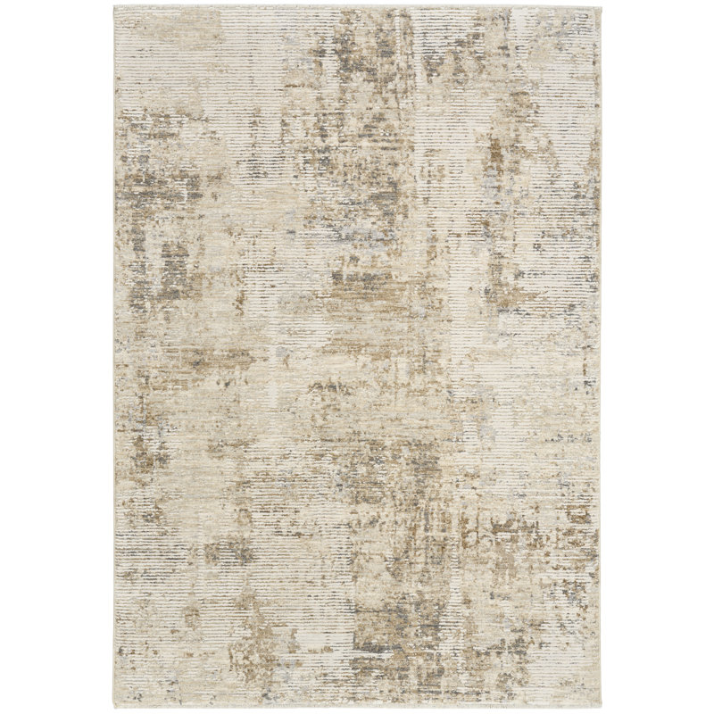 Calvin Klein Summit 5'3" x 7'9" Natural Grey Modern Indoor Rug, Rectangle 5'3" x 7'9"