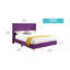 Lit tapissier capitonné standard à profil bas Ashe-1124147518-1124147515