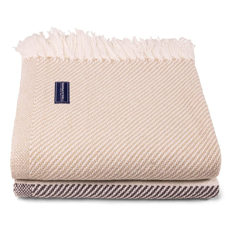 Jeté en coton Coastal, Beige