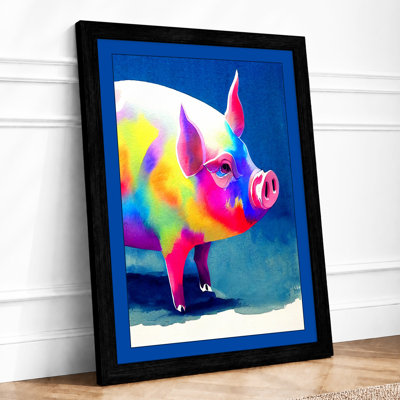 Neon Pig Profile Modern - Print