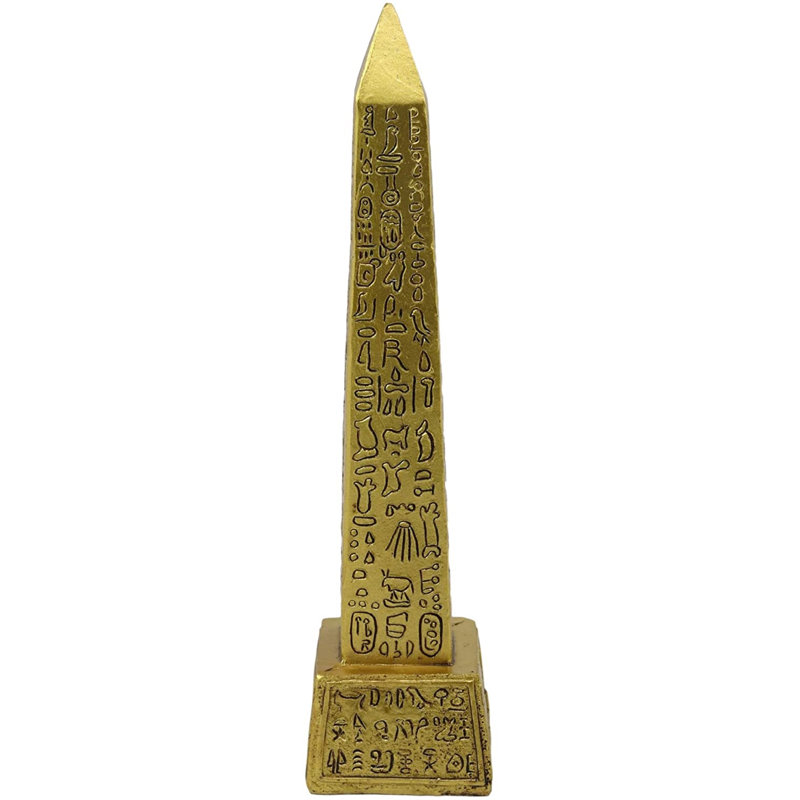 Figurine de temple égyptien avec hiéroglyphes