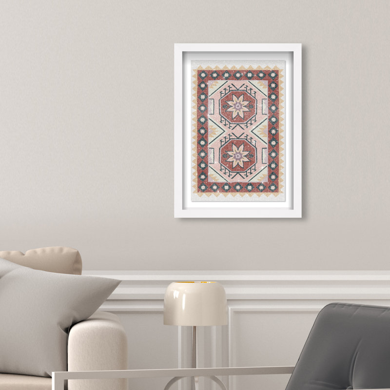 Daylight Damask Print by Oliver Gal, 46.5"H x 31.5"W, White Shadowbox