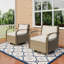 Chaise de patio pivotante avec coussin (ensemble de 2)-694961907