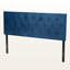 Tête de lit tapissier en velours bleu marine Waylen H 45,65 po x l 57,18 po x P 1,85 po-714544304