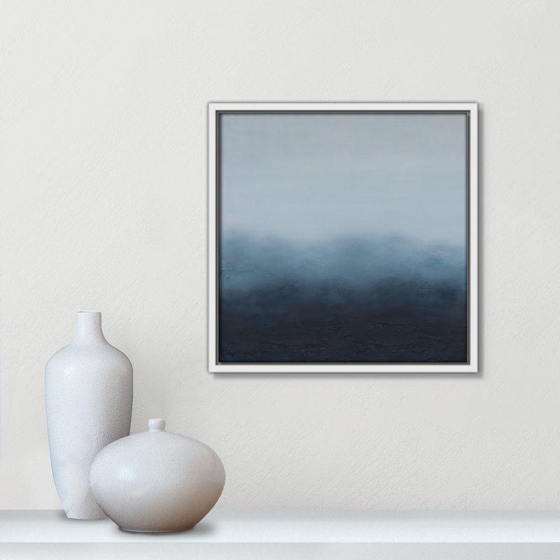 «Elemental II Square Version Print» par S.H. Khân, H 13,5 po x l 13,5 po, Blanc