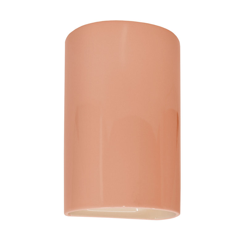 Ambiance Collection™ Outdoor Flush Mount, Gloss Blush, LED, 12.5" H x 7.75" W x 4" D