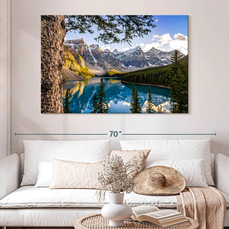 Paysage du lac Alvord Morain, H 34 po x l 51 po