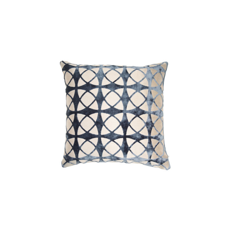 Braiden Geometric Square Throw Cushion, Blue