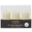 Set of 3 Ivory Realistic LED Wax Votive Candle, Ivory