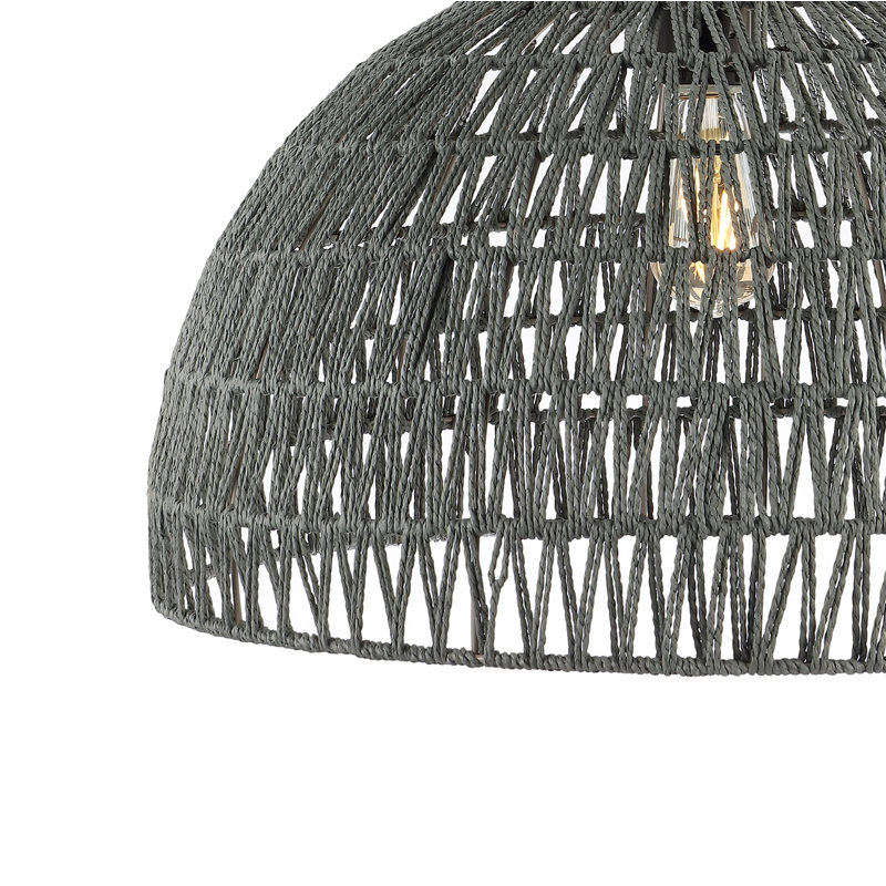 Khorawa 1 - Light Pendant, Gray, 14" H x 20" W x 20" D, Black