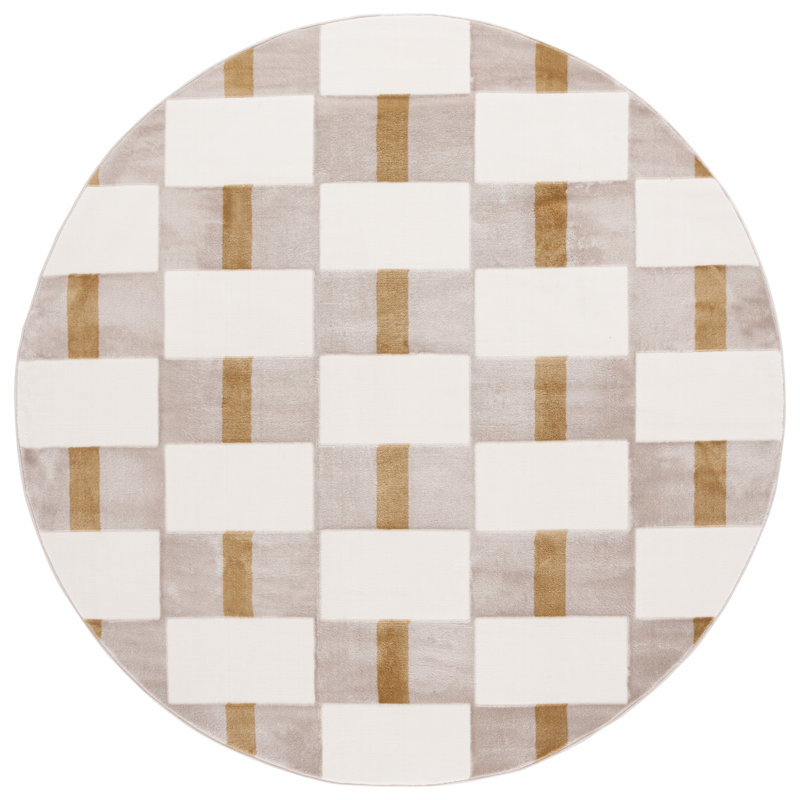 Tapis à motif géométrique Sitz Performance, Rond 6 pi 7 po
