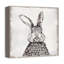 " Ink Drawing Bunny Burlap 1 "