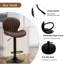 Height Adjustable Swivel Faux Leather Bar Stool/Counter Chair with Metal Frame-583508723