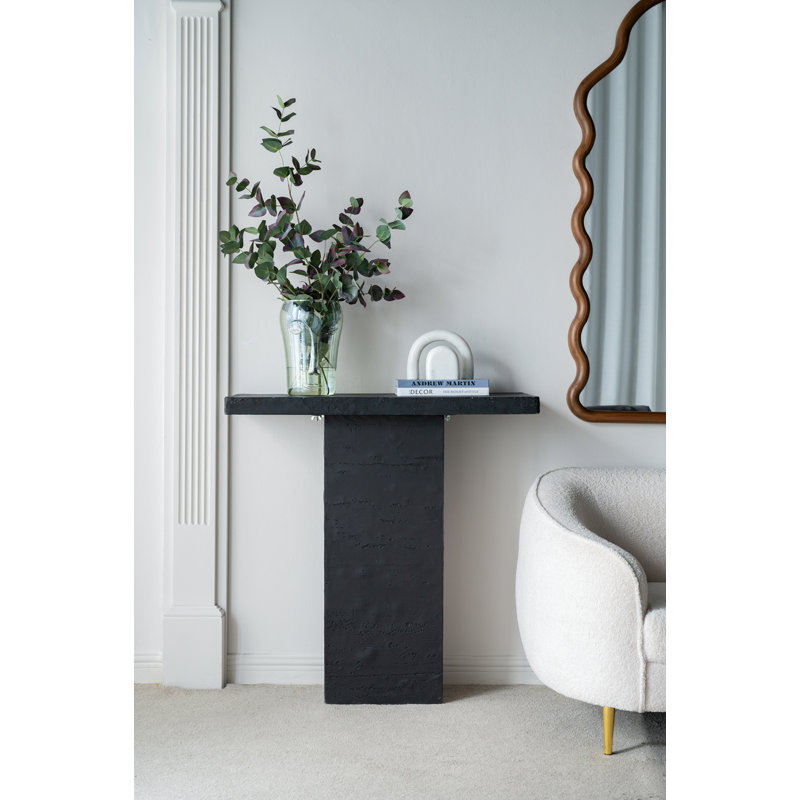 Table basse rectangulaire 35,5 po x 14 po x 35,5 po avec base piédestal