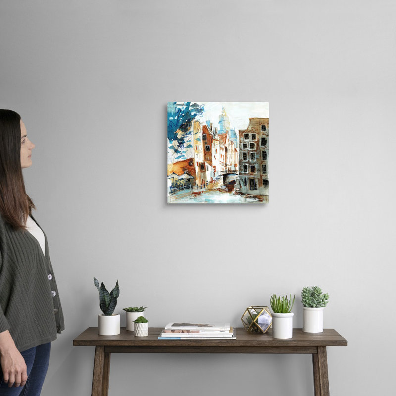 Amsterdam-Armbrug par Eleanor Doughty-reproduction d’art sur toile, H 16 po x l 16 po x P 1,25 po, Toile tendue