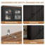Armoire garde-manger 71 po avec station de charge, armoire de rangement grande hauteur avec support pour micro-ondes 71 po-130007696