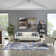 Kahula Geometric Triangle Mosaic Blue/White/Grey Area Rug