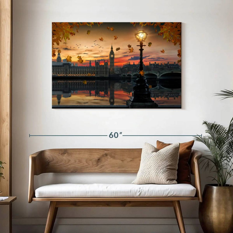 Paysage d'automne Sireci à Londres, H 30 po x l 45 po