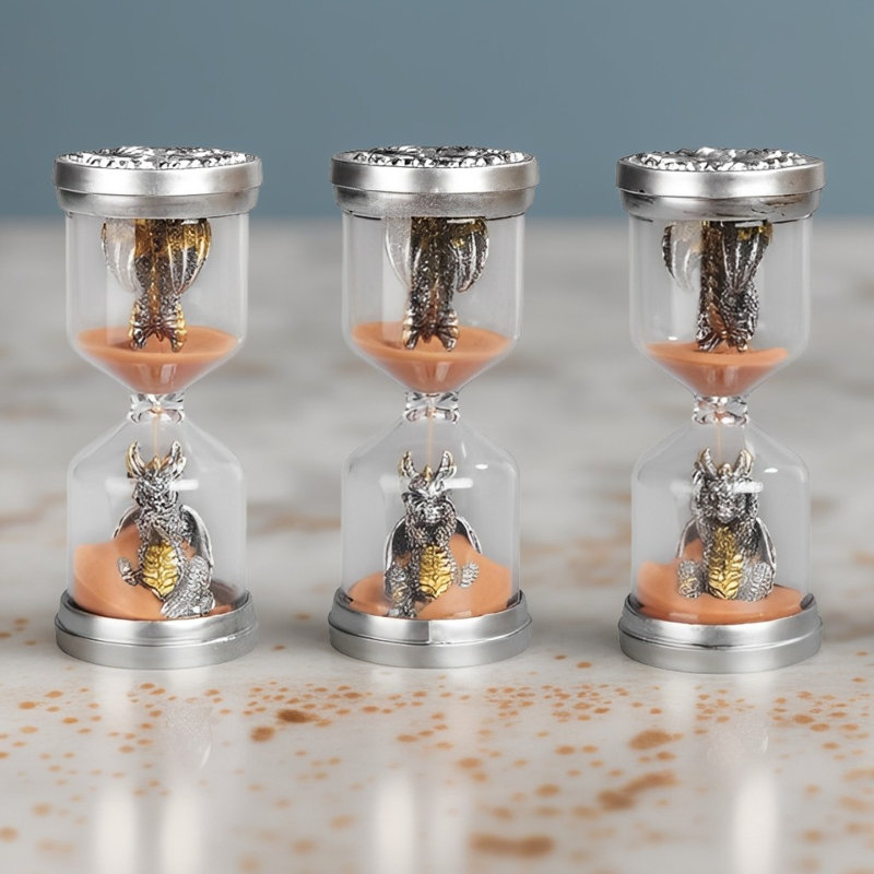 3-PC Set 4.25"H Dragon Hour Glass
