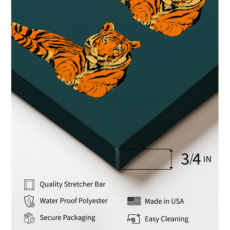 Tigre couché n ° 3, Unframed, Canvas, 18"H x 24"W