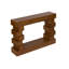 Console empilable en bois moderne avec blocs géométriques pour le vestibule