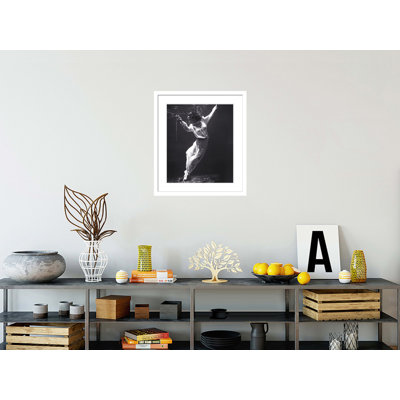 Fashion Model Underwater in Dolphin Tank by Toni Frissell -Framed Giclee Print