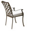 Annecorinne Outdoor Stacking Dining Armchair with Cushions-2051577903-2077415871