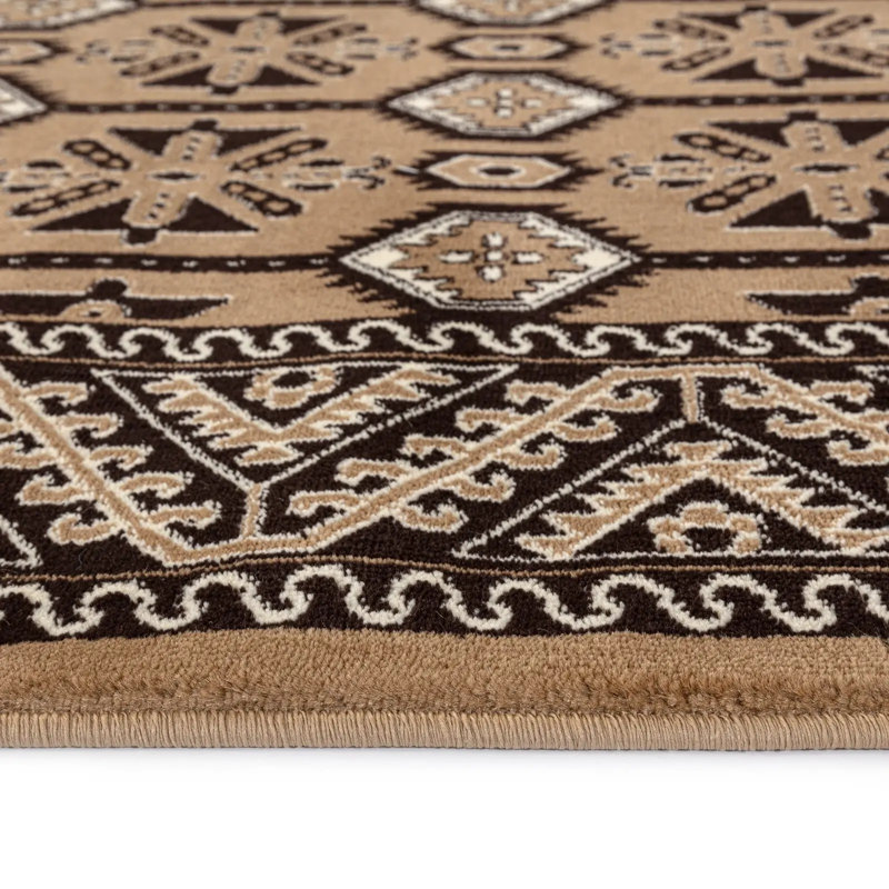 Oriental Area Rug, Rectangle 60 x 110 cm, Beige