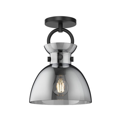 Tinka Single Light Glass Semi Flush Mount
